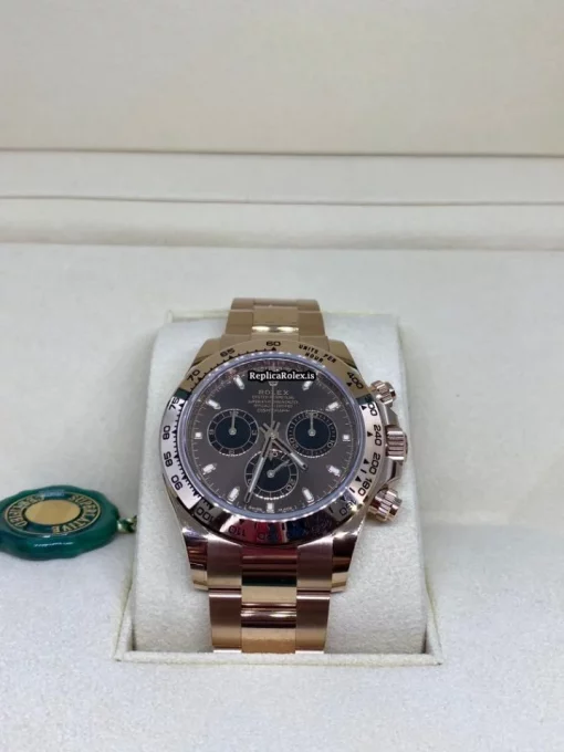 Great Fake Rolex Daytona Caliber 4130 Automatic Movement 40mm Rose Gold Case Mens/unisex Watch - Image 2