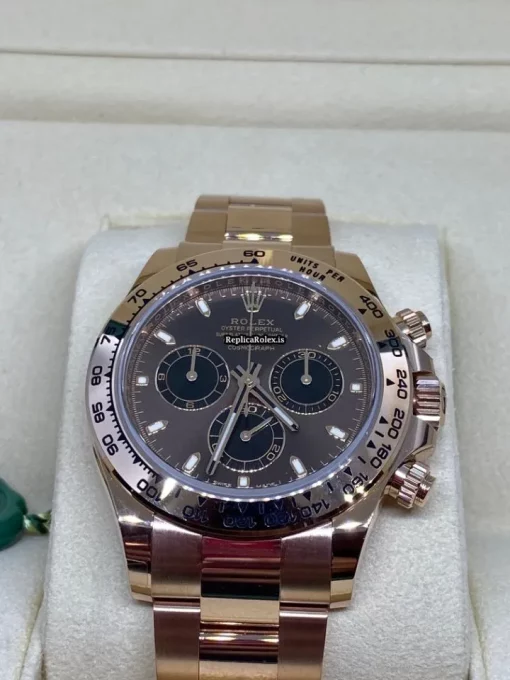 Great Fake Rolex Daytona Caliber 4130 Automatic Movement 40mm Rose Gold Case Mens/unisex Watch - Image 3