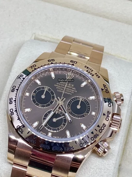 Great Fake Rolex Daytona Caliber 4130 Automatic Movement 40mm Rose Gold Case Mens/unisex Watch - Image 4