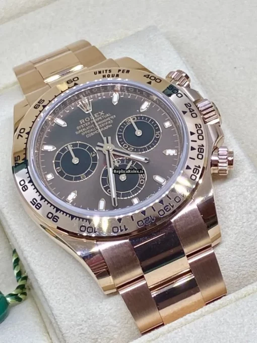 Great Fake Rolex Daytona Caliber 4130 Automatic Movement 40mm Rose Gold Case Mens/unisex Watch - Image 5