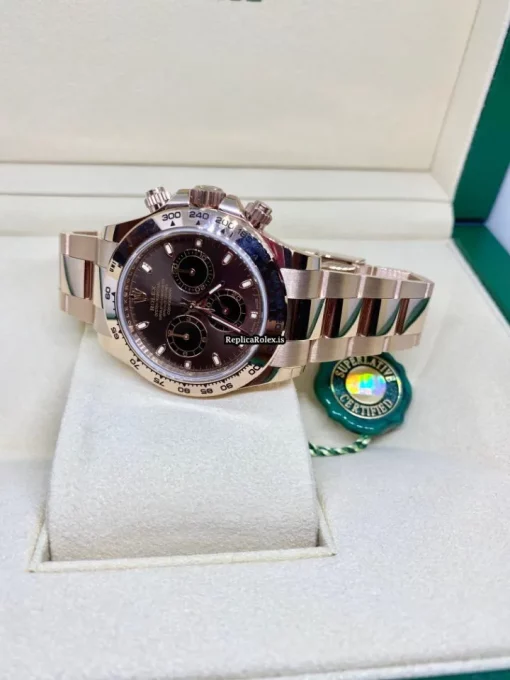 Great Fake Rolex Daytona Caliber 4130 Automatic Movement 40mm Rose Gold Case Mens/unisex Watch - Image 6