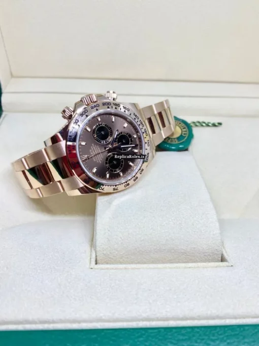 Great Fake Rolex Daytona Caliber 4130 Automatic Movement 40mm Rose Gold Case Mens/unisex Watch - Image 7