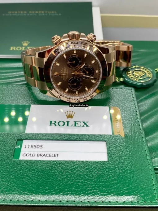 Great Fake Rolex Daytona Caliber 4130 Automatic Movement 40mm Rose Gold Case Mens/unisex Watch - Image 8