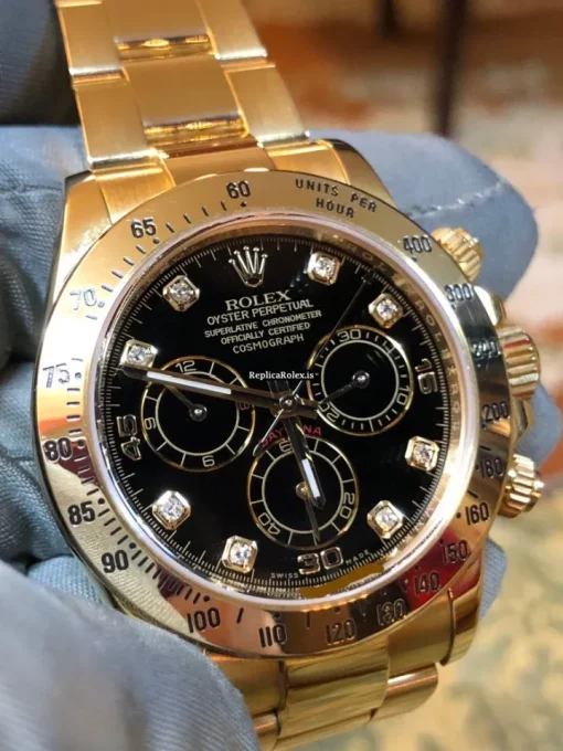 Superb Copy Rolex Daytona 116528 Caliber 4130 Automatic Movement 40mm Yellow Gold Case Mens/unisex Watch