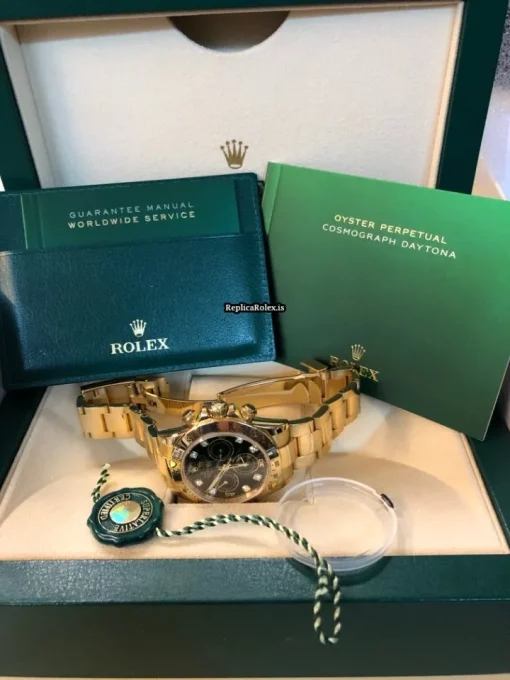 Superb Copy Rolex Daytona 116528 Caliber 4130 Automatic Movement 40mm Yellow Gold Case Mens/unisex Watch - Image 13