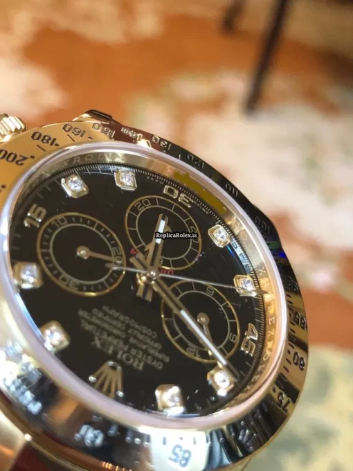 Superb Copy Rolex Daytona 116528 Caliber 4130 Automatic Movement 40mm Yellow Gold Case Mens/unisex Watch - Image 4