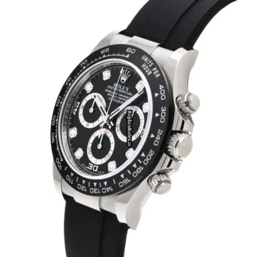 Incredible Replica Rolex Daytona 116519lng Caliber 4130 Automatic Movement 40mm White Gold Case Watch - Image 2