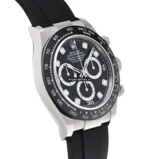 Incredible Replica Rolex Daytona 116519lng Caliber 4130 Automatic Movement 40mm White Gold Case Watch - Image 3