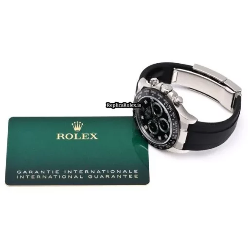 Incredible Replica Rolex Daytona 116519lng Caliber 4130 Automatic Movement 40mm White Gold Case Watch - Image 5