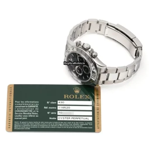 Amazing Replicas Rolex Daytona 116520 Caliber 4130 Automatic Movement 40mm Steel Case Watch - Image 5