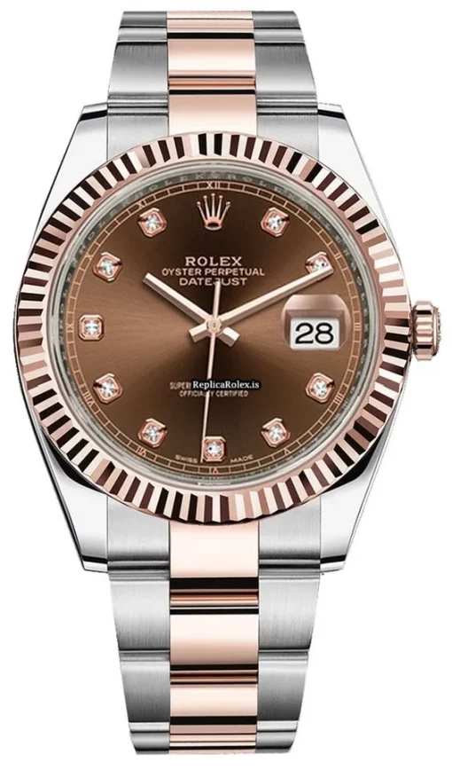 Fabulous Fake Rolex Datejust II 126331 Caliber 3235 Automatic Movement 41mm Rose Gold Case Mens/unisex Watch