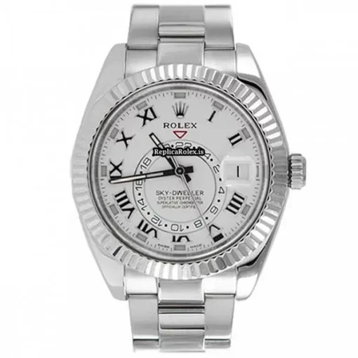 Quality Copy Rolex Sky-dweller 326939 Caliber 9001 Automatic Movement 42mm White Gold Case Mens/unisex Watch