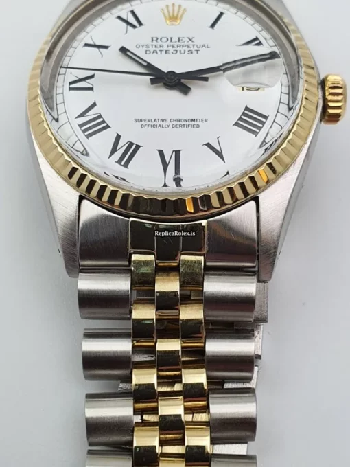 Excellent Replica Rolex Datejust 1601 Caliber 1570 Automatic Movement 36mm Gold/steel Case Mens/unisex Watch - Image 4
