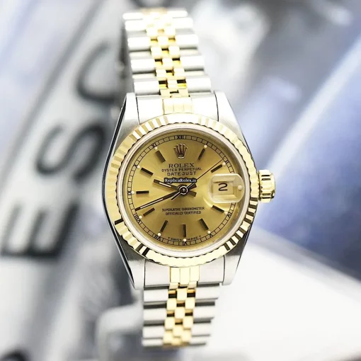 Wonderful Replica Rolex Lady-datejust 69173 Caliber 2135 Automatic Movement 26mm Steel Case Womens Watch - Image 7