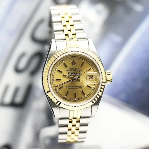 Wonderful Replica Rolex Lady-datejust 69173 Caliber 2135 Automatic Movement 26mm Steel Case Womens Watch - Image 8