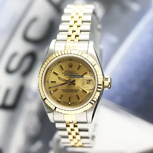 Wonderful Replica Rolex Lady-datejust 69173 Caliber 2135 Automatic Movement 26mm Steel Case Womens Watch - Image 9