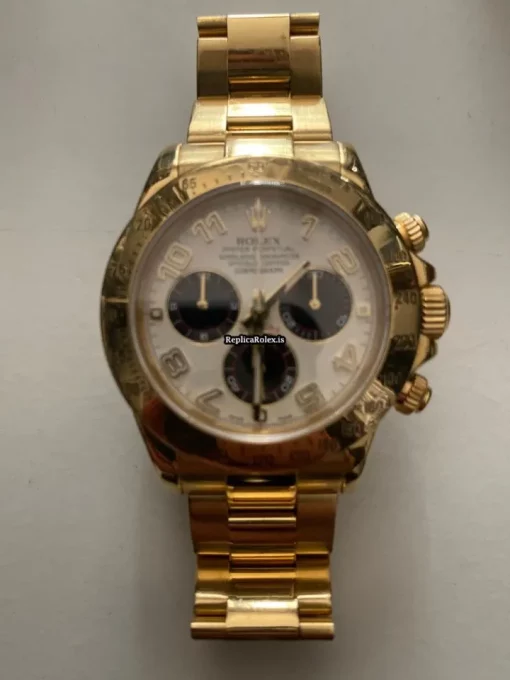 Inexpensive Fake Rolex Daytona 116528 Self Winding Automatic 40mmmm Yellow Gold Case Mens/unisex Watch - Image 4