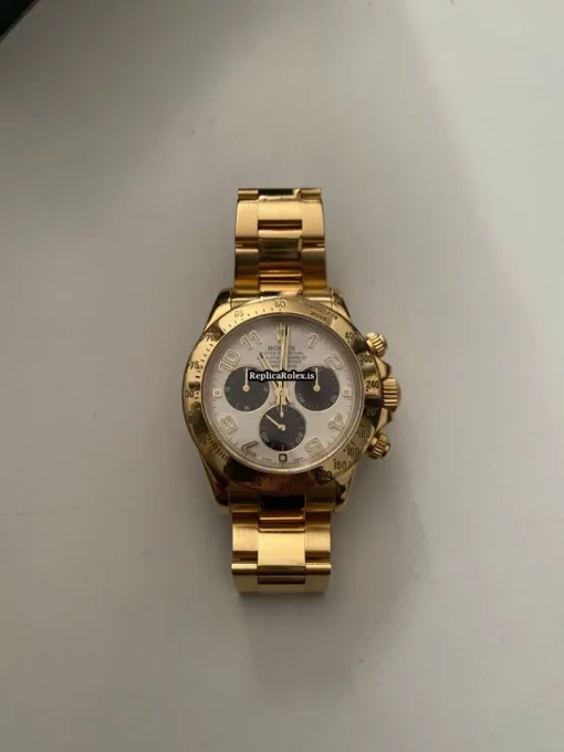 Inexpensive Fake Rolex Daytona 116528 Self Winding Automatic 40mmmm Yellow Gold Case Mens/unisex Watch - Image 5