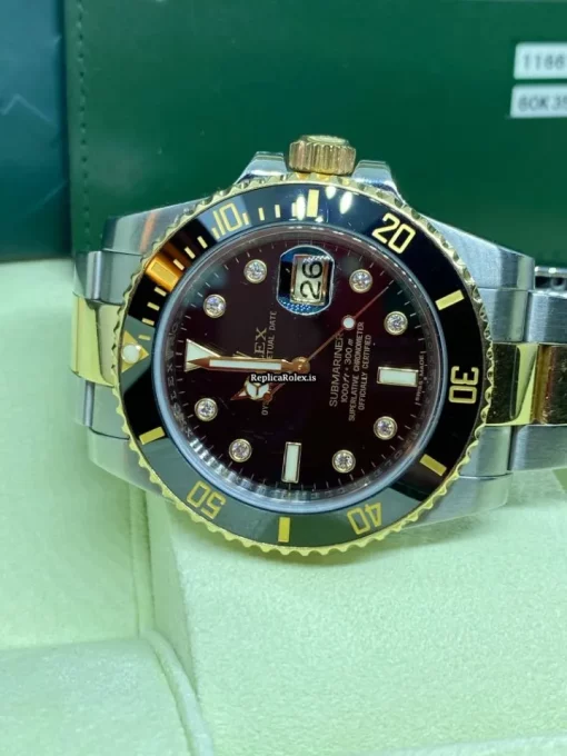 Cheap Fakes Rolex Submariner Date 116613ln Caliber 3135 Automatic Movement 40mm Gold/steel Case Mens/unisex Watch - Image 3