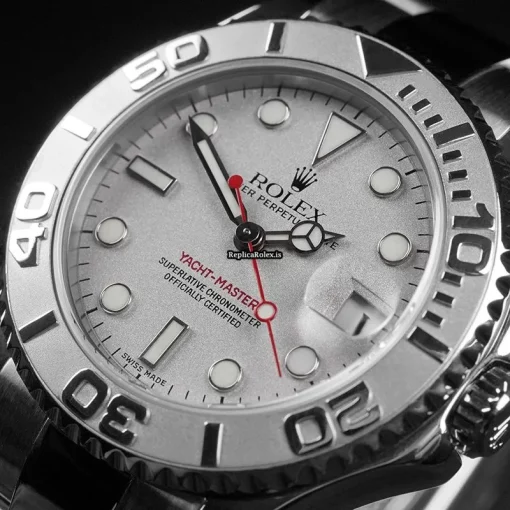 Epic Fake Rolex Yacht-master 168622 Automatic Movement 35mm Steel Case Womens Watch - Image 12