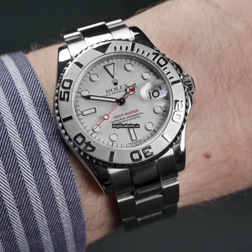 Epic Fake Rolex Yacht-master 168622 Automatic Movement 35mm Steel Case Womens Watch - Image 13
