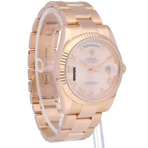 Well Made Replica Rolex Day-date 36 118235 Automatic Movement 36mm Red Gold Case Mens/unisex Watch - Image 8