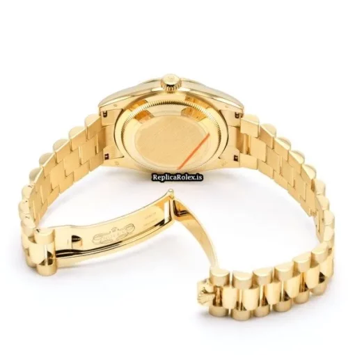 Lovely Replica Rolex Day-date 36 118238a Automatic Movement 36mm Yellow Gold Case Watch - Image 4