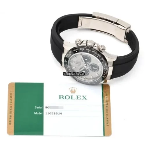 Incredible Fake Rolex Daytona 116519ln Caliber 4130 Automatic Movement 40mm White Gold Case Watch - Image 5