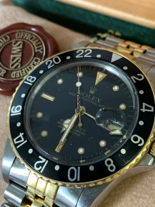 Quality Fake Rolex Gmt-master 16753 Automatic Movement 40mm Gold/steel Case Mens/unisex Watch - Image 6