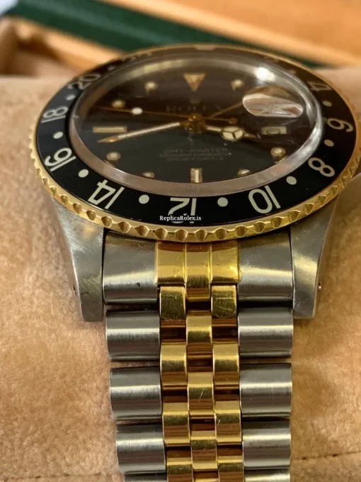 Quality Fake Rolex Gmt-master 16753 Automatic Movement 40mm Gold/steel Case Mens/unisex Watch - Image 9