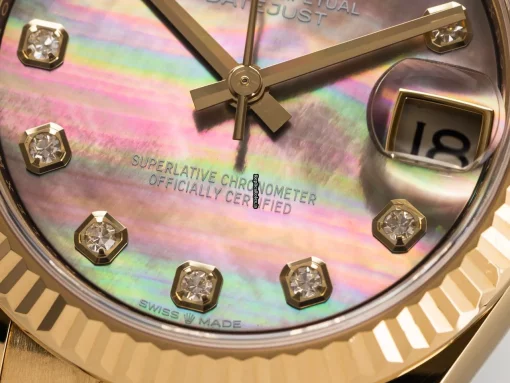 Appealing Fake Rolex Datejust 278278 Cosc Automatic Movement 31mm Yellow Gold Case Mens/unisex Watch - Image 2