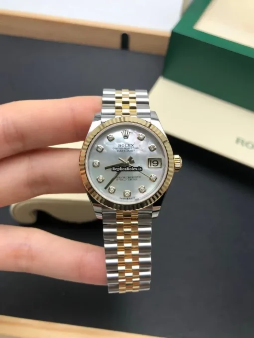1:1 Replica Rolex Datejust 278273 Caliber 2236 Automatic Movement 31x37mm Gold/steel Case Womens Watch - Image 10