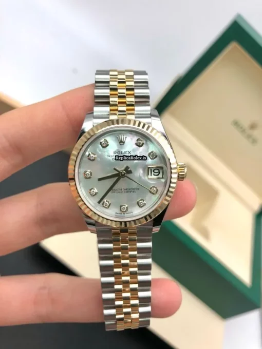 1:1 Replica Rolex Datejust 278273 Caliber 2236 Automatic Movement 31x37mm Gold/steel Case Womens Watch - Image 12