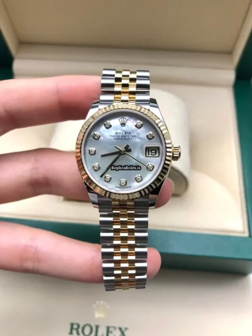 1:1 Replica Rolex Datejust 278273 Caliber 2236 Automatic Movement 31x37mm Gold/steel Case Womens Watch - Image 7