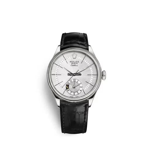 Suitable Replica Rolex Cellini Dual Time 50529 Caliber 3180 Automatic Movement 39mm White Gold Case Mens/unisex Watch