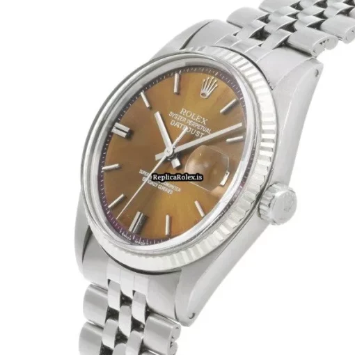 Incredible Fake Rolex Datejust 1601 Caliber 1570 Automatic Movement 36mm Steel Case Watch - Image 2