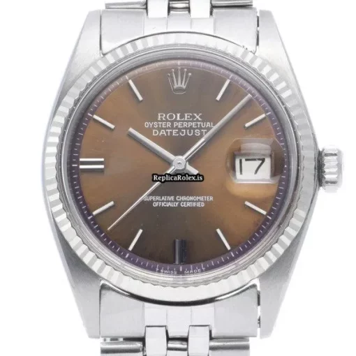 Incredible Fake Rolex Datejust 1601 Caliber 1570 Automatic Movement 36mm Steel Case Watch - Image 5