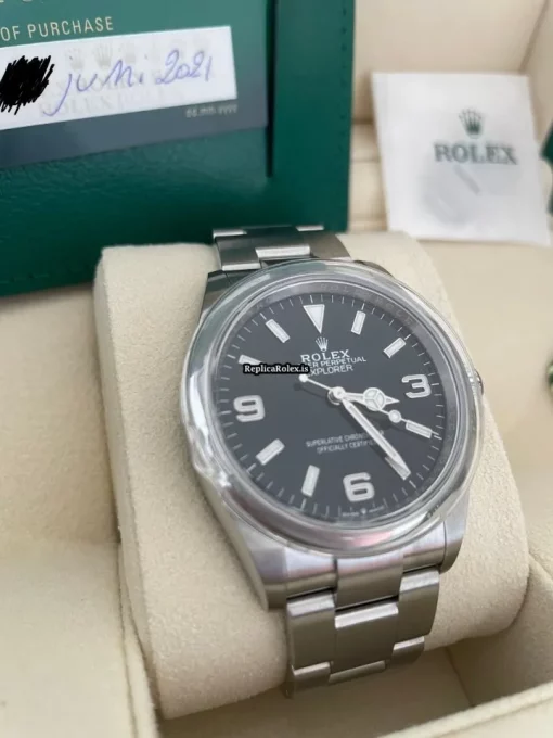 Trustworthy Replica Rolex Explorer 124270 Caliber 3230 Automatic Movement 36mm Steel Case Mens/unisex Watch - Image 2