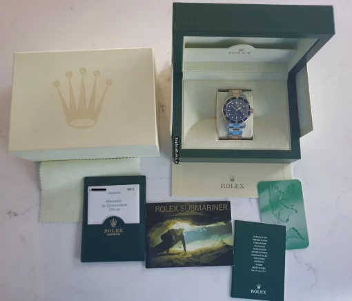 Excellent Replica Rolex Submariner Date 16613 Caliber 3135 Automatic Movement 40mm Gold/steel Case Mens/unisex Watch - Image 8