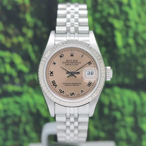 Wonderful Replica Rolex Lady-datejust 79174 Caliber 2235 Automatic Movement 26mm Steel Case Womens Watch - Image 4