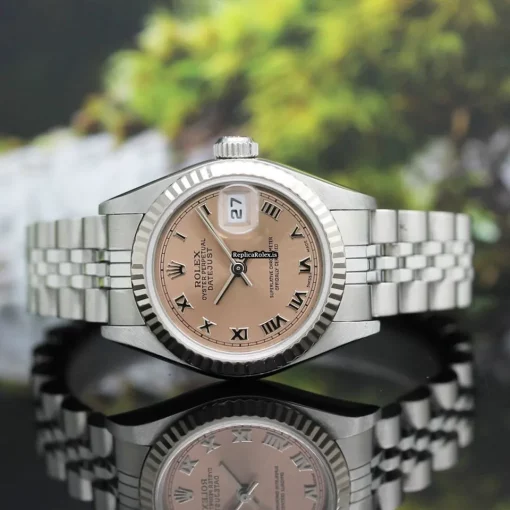 Wonderful Replica Rolex Lady-datejust 79174 Caliber 2235 Automatic Movement 26mm Steel Case Womens Watch - Image 7