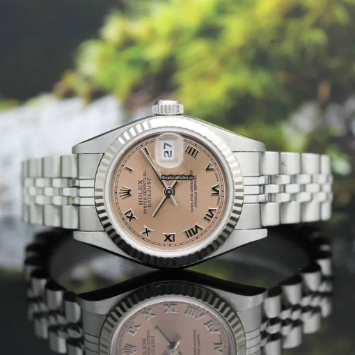 Wonderful Replica Rolex Lady-datejust 79174 Caliber 2235 Automatic Movement 26mm Steel Case Womens Watch - Image 8