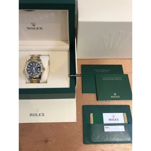 Fabulous Imitation Rolex Sky-dweller 326933-0002 Automatic Movement 42mm Gold/steel Case Mens/unisex Watch - Image 9