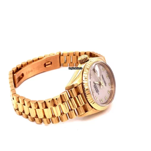 Superior Replica Rolex Lady-datejust 69178 Caliber 2135 Automatic Movement 26mm Yellow Gold Case Womens Watch - Image 3
