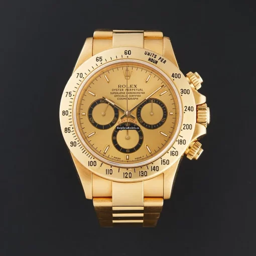 Well Made Clone Rolex Daytona 116528 Automatic Movement 40mm Yellow Gold Case Mens/unisex Watch
