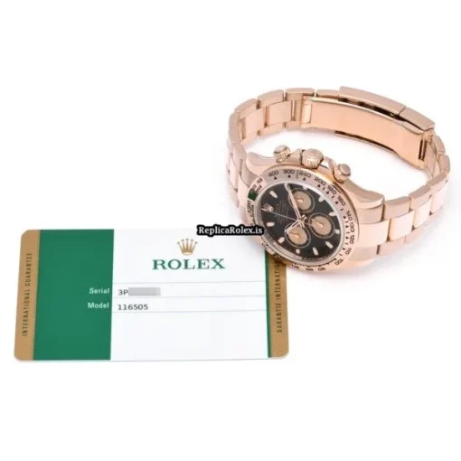 Amazing Replica Rolex Daytona 116505 Caliber 4130 Automatic Movement 40mm Rose Gold Case Watch - Image 5