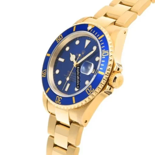 Lovely Clone Rolex Submariner Date 16618 Caliber 3135 Automatic Movement 40mm Yellow Gold Case Watch - Image 2