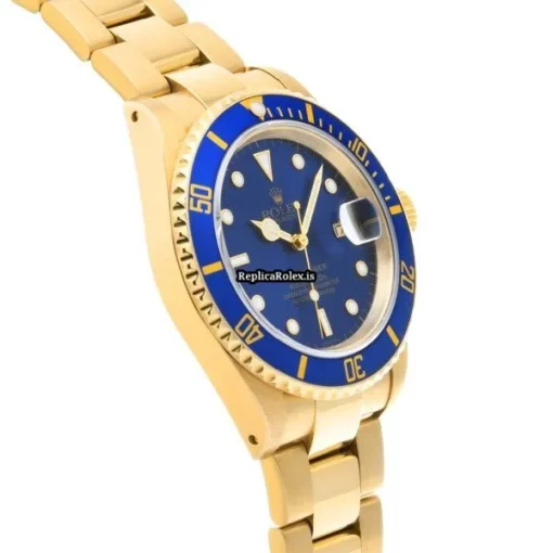 Lovely Clone Rolex Submariner Date 16618 Caliber 3135 Automatic Movement 40mm Yellow Gold Case Watch - Image 3