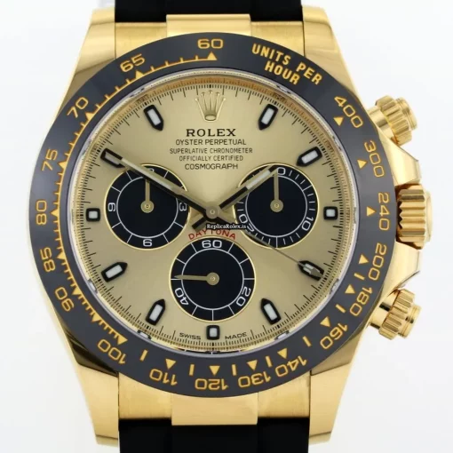 Beautiful Replica Rolex Daytona 116518ln Automatic Movement 40mm Yellow Gold Case Watch - Image 2