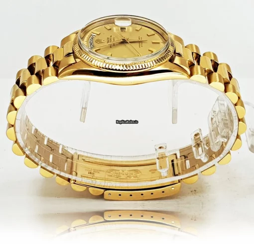 Durable Fake Rolex Day-date 6611 Caliber 1055 Automatic Movement 36mm Yellow Gold Case Mens/unisex Watch - Image 4